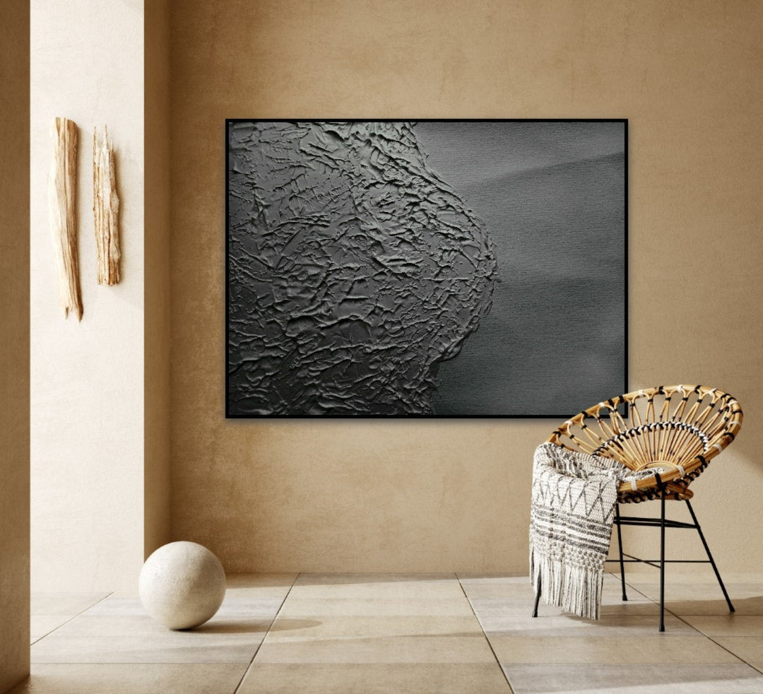 Toile à Peindre Vierge Noire 40×60 cm – Acrylique & Huile