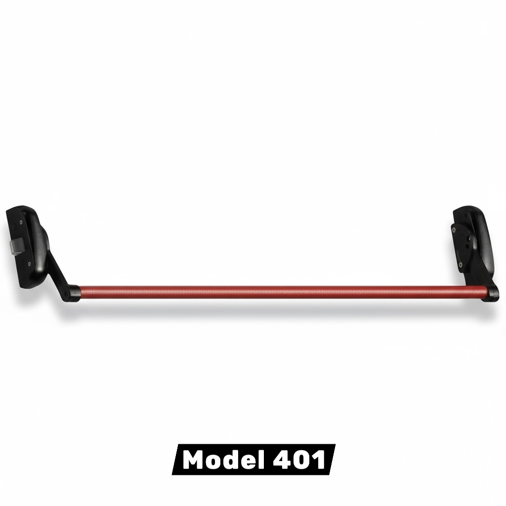 Serrure anti-panique avec barre - Modèle 401+BARRE1100/2R