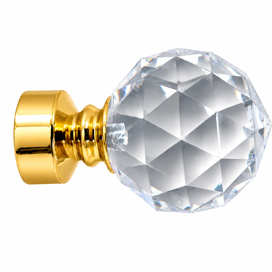 Embout décoratif CRISTAL PERLA aluminium diametre 25mm pour tringles à rideaux SQES TUNISIE 
