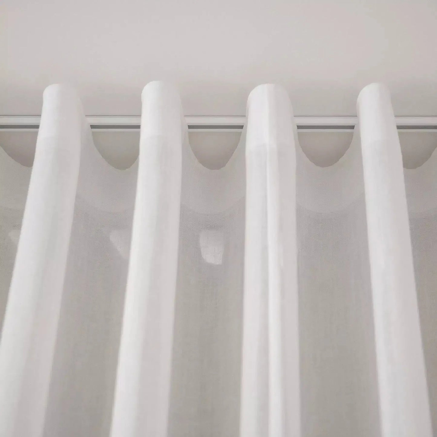 Store a vague - Tringle support rideau wave - Aluminium blanc avec accessoires - SQES
