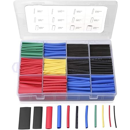 Coffret Gaines Thermorétractables 385 Pièces - Kit Isolation Électrique 600V 1-12mm