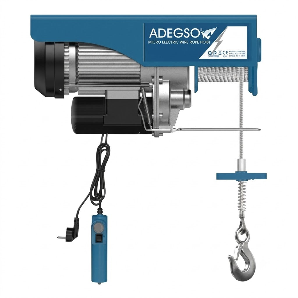 Treuil électrique à câble 400 kg 750 W 30 m ADEGSO AD-40108