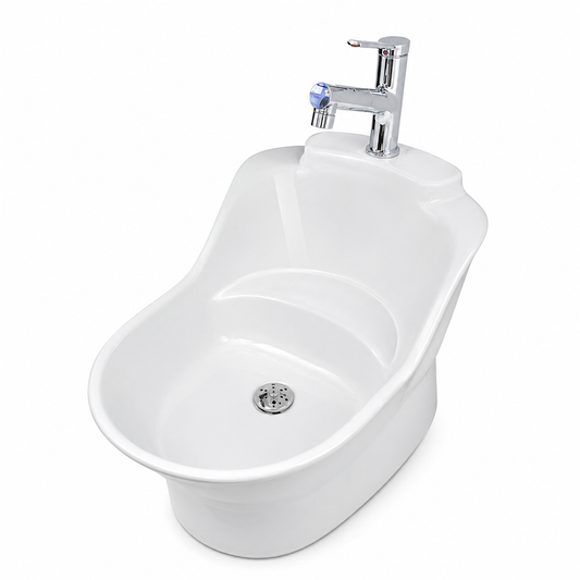 Lavabo bidet 2 en 1 pour ablutions Wudu en céramique blanche premium… sqes tunisie