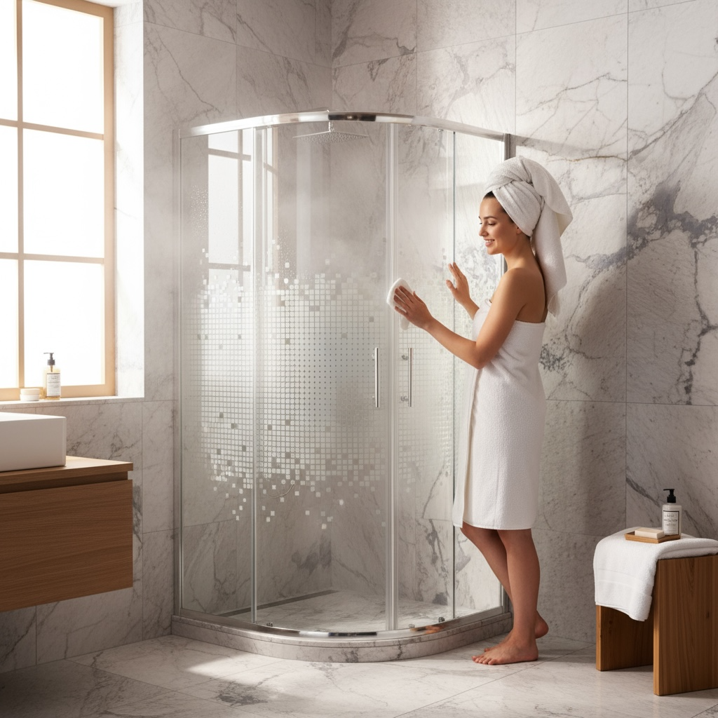 Cabine de douche rond 90/90/190 chromé