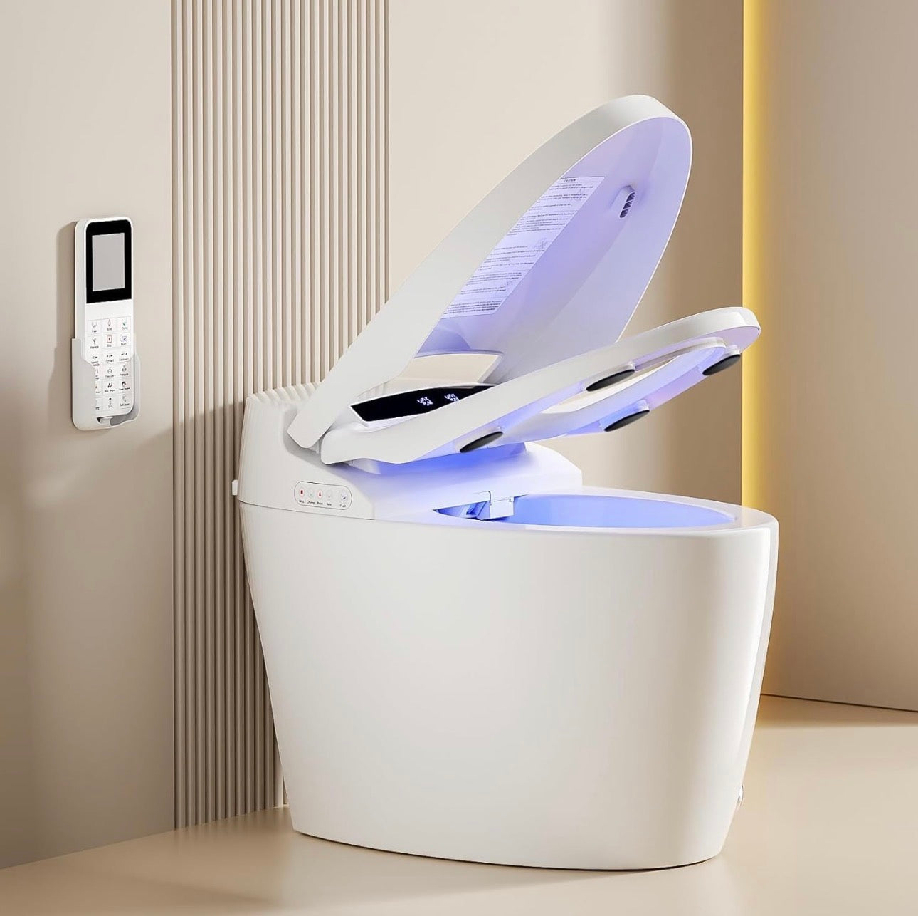 Toilette Japonaise Intelligente cuvette Intégré Tankless – Homary