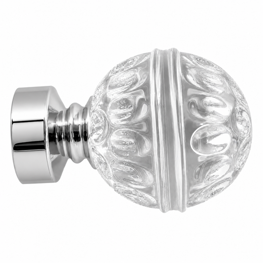 Embout décoratif CRISTAL-ALURE pour tringles à rideaux ALU 25mm sqes tunisie