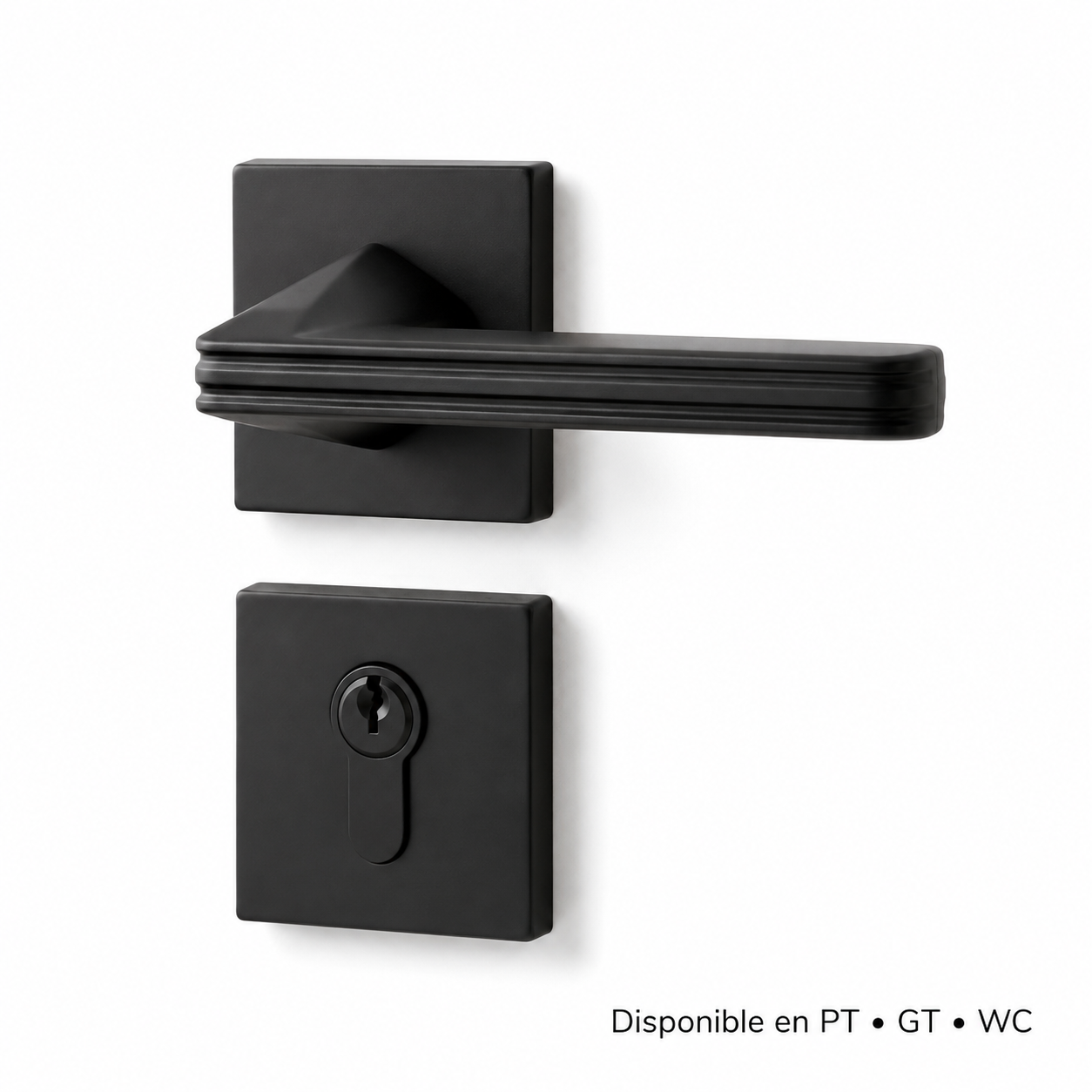 Poignée Porte Sur Rosace MARIANA VIOLA Noir RIVE BLOC –