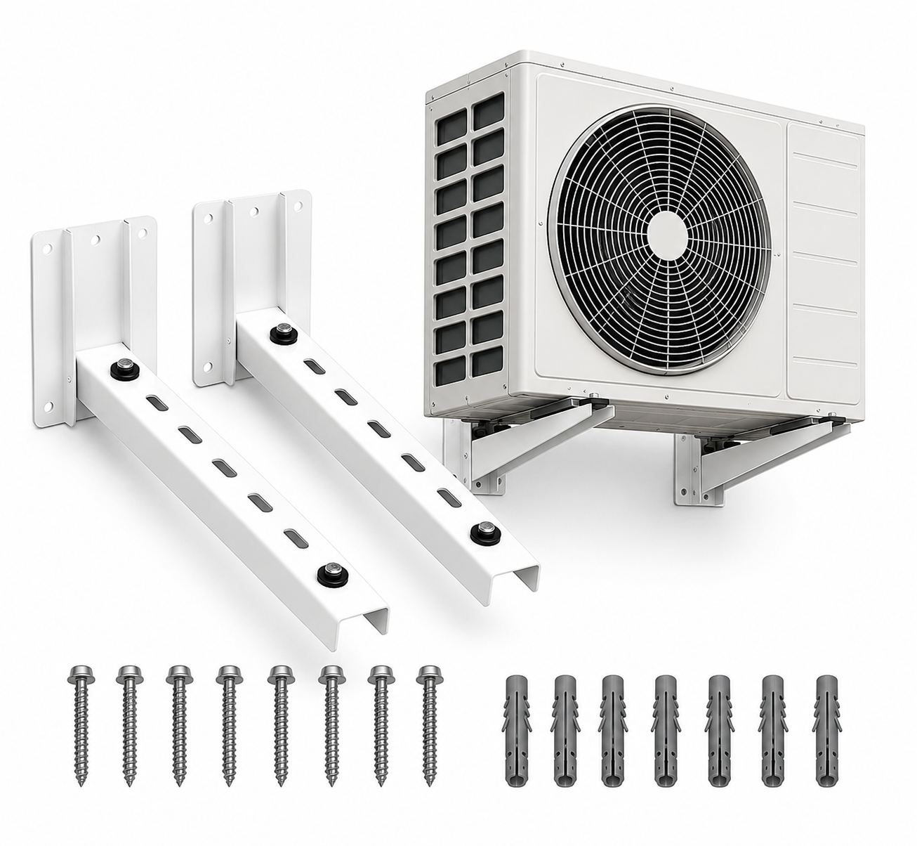 Support climatiseur mural en métal anticorrosion paire avec kit fixation – SQES Ariana Menzah 8 Tunisie