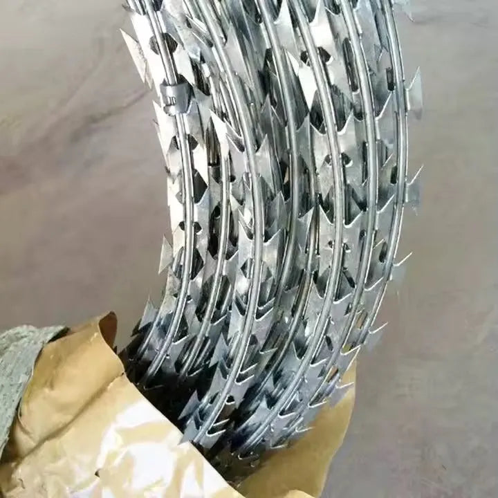 Fil barbelé Concertina a lame de rasoir - 15M - SQES