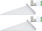 Lot de 2 Support d'étagère triangulaires en acier Blanc - SQES