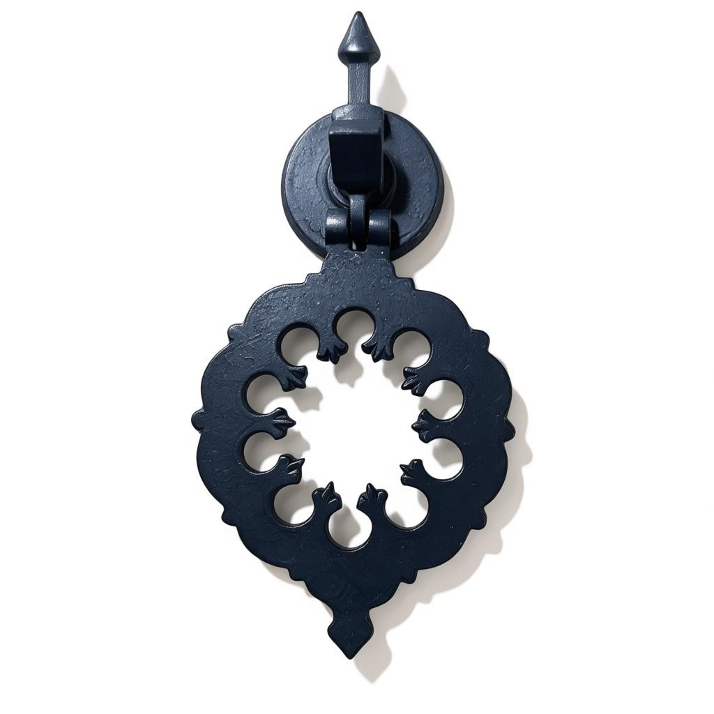 Frappe porte en laiton Noir ottoman 20cm design traditionnel antique
