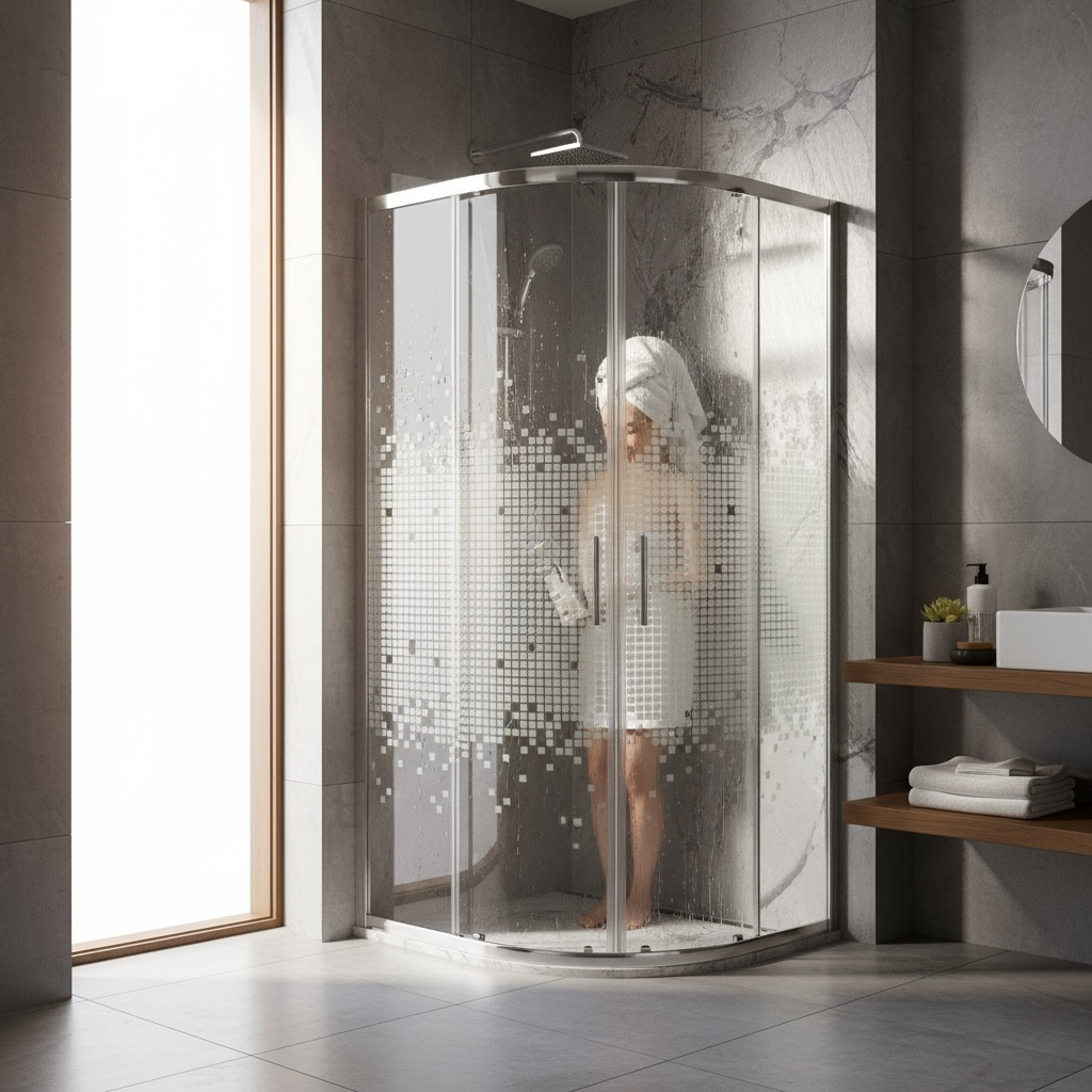 Cabine de douche rond 90/90/190 chromé