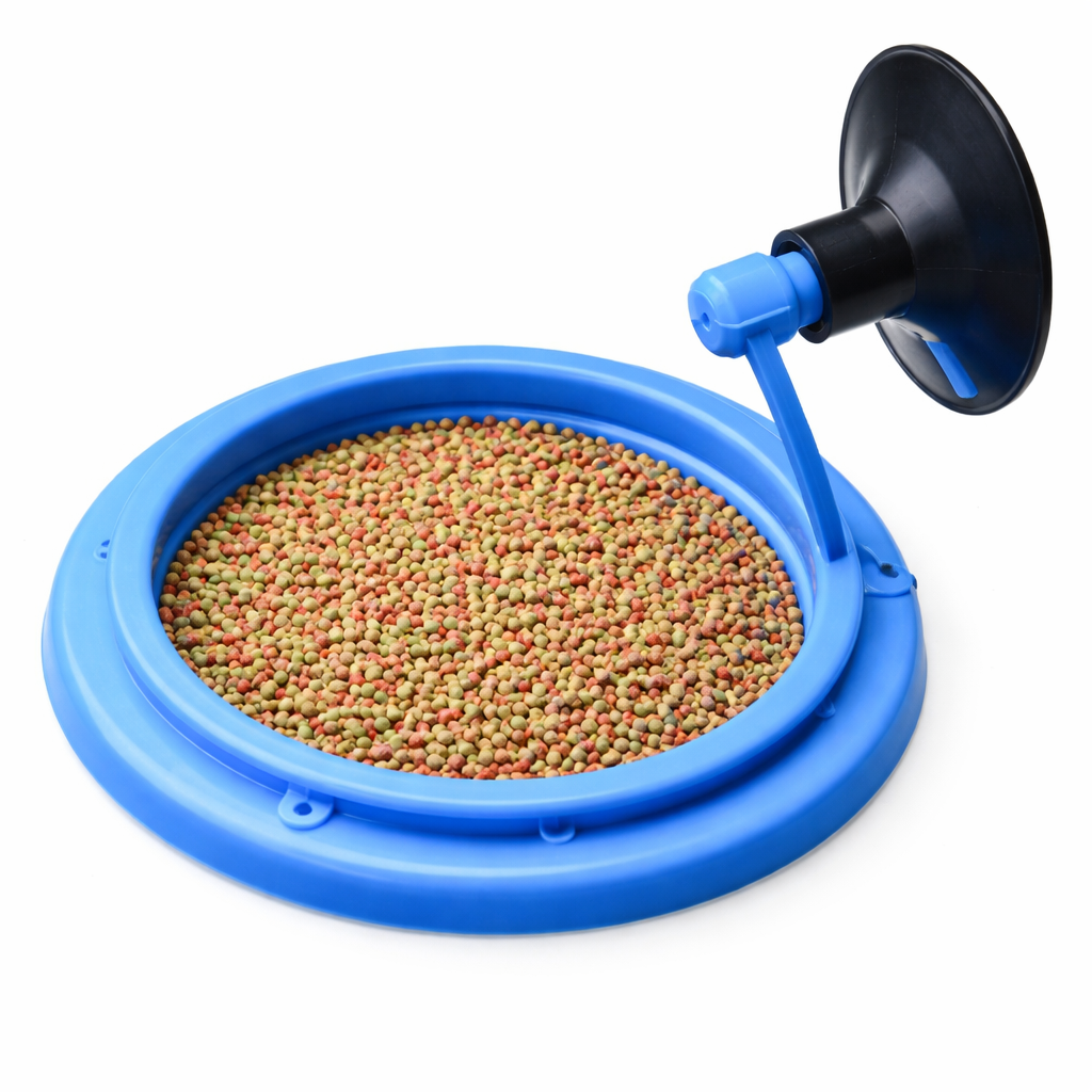 Mangeoire Flottante pour Poisson d'Aquarium avec Ventouse