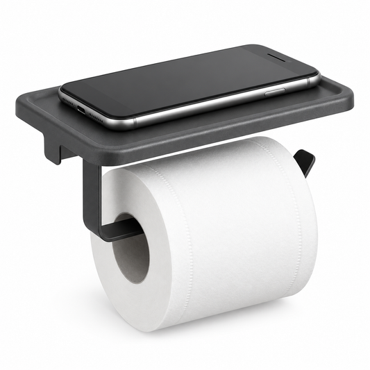 Porte-papier toilette Gun Grey STP-039 avec support pour smartphone et rouleau de papier toilette