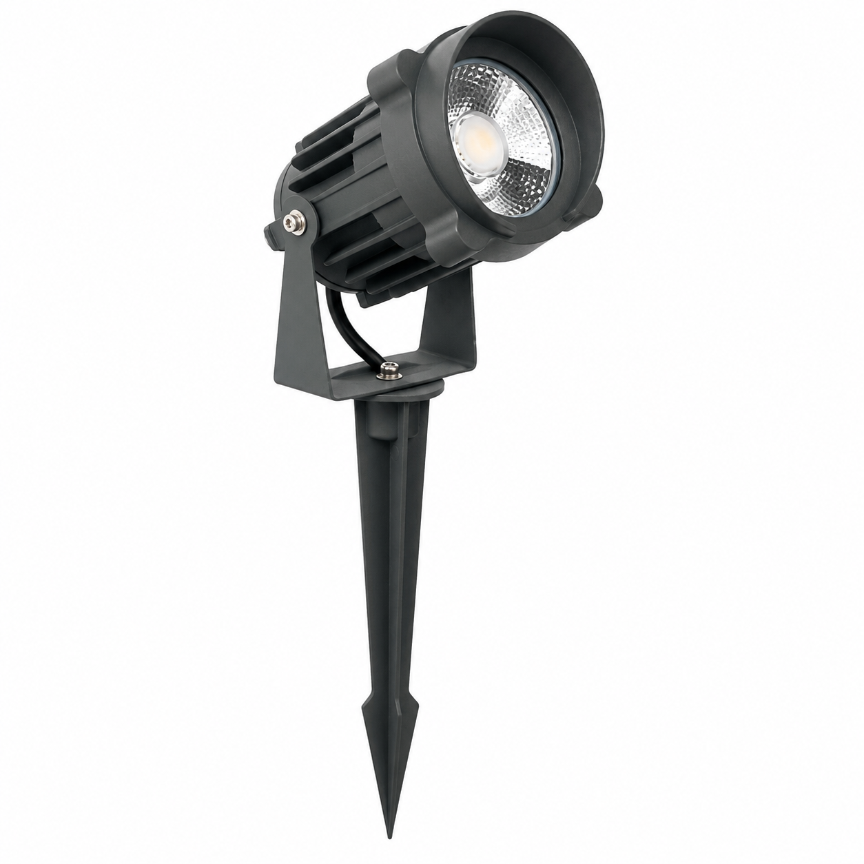 Projecteur sur piquet, aluminium gris anthracite, orientable, COB IP65 – SQES Ariana Menzah 8 Tunisie