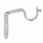 supports muraux en L à crochet en S en aluminium poli DN25 finition argenté brillant, modèle SIMPLE. sqes tunisie