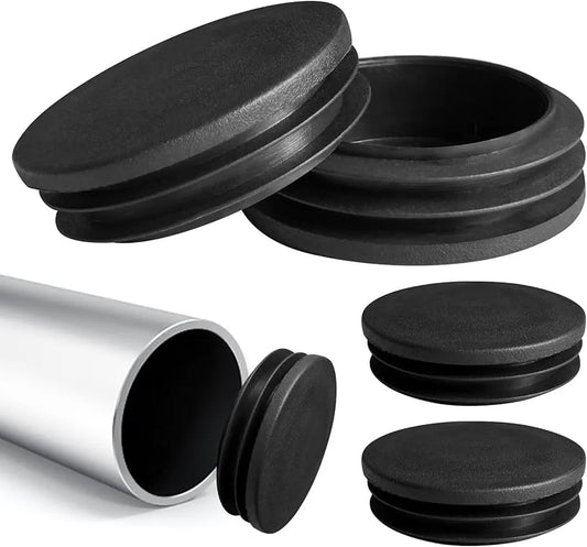 Embout pour tube Rond - 10 bouchons 60mm NOIR - SQES