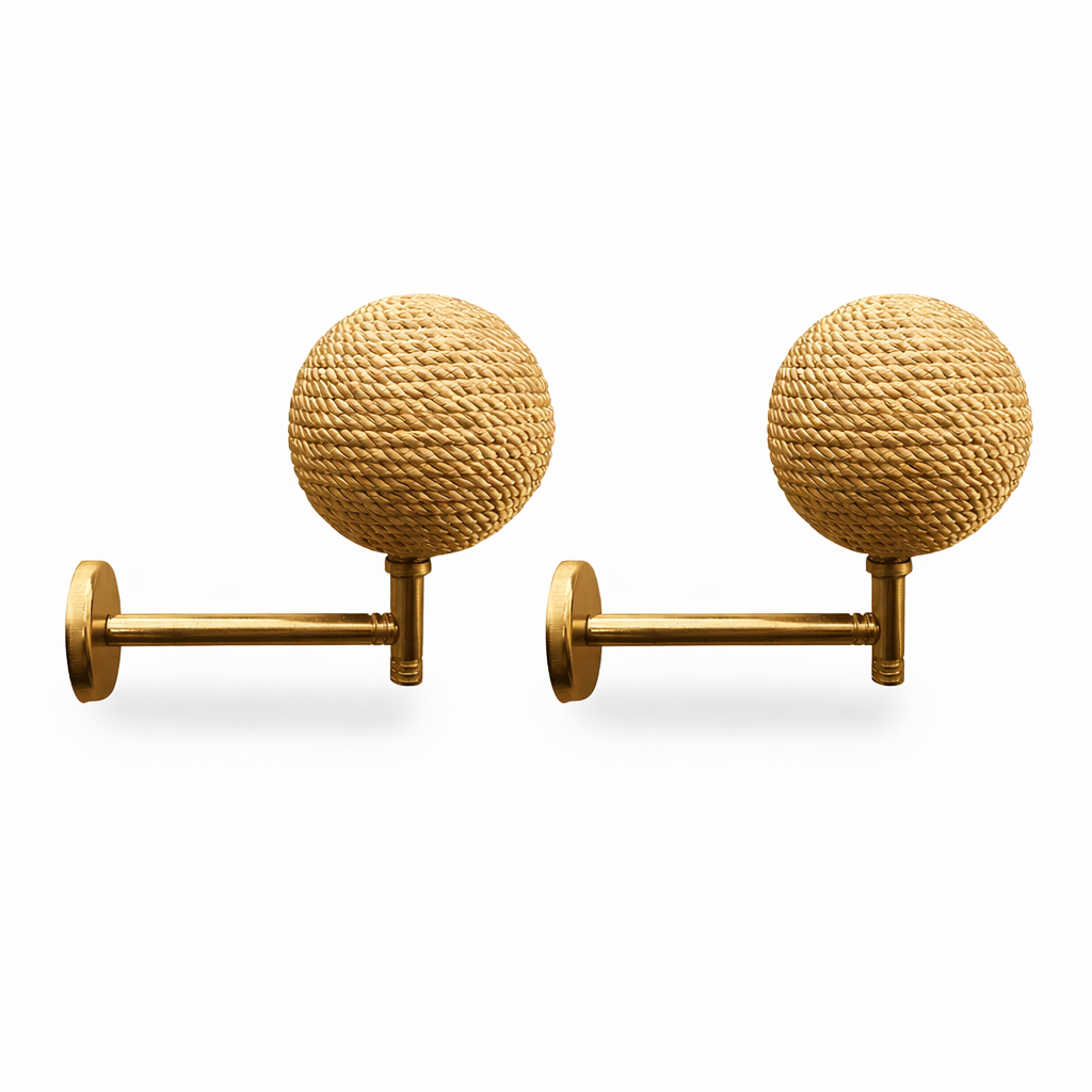 Embrasse Rideau tressé Doré (2pcs)