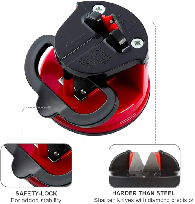 Mini Aiguiseur de couteaux manuel avec ventouse pour cuisine - SQES