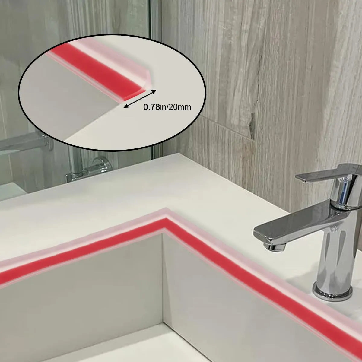 BOSSTAPE Barrière d'eau autocollant en silicone transparent -2m - SQES