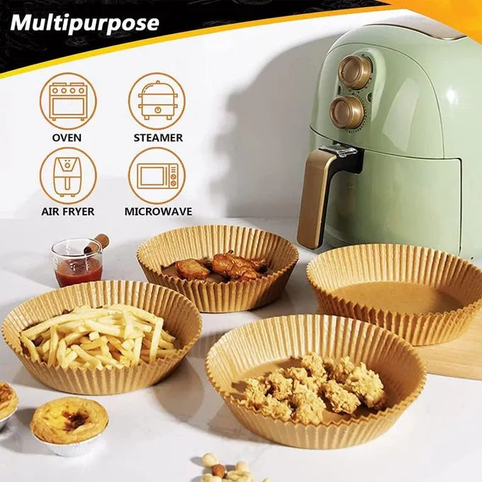 Papier Cuisson Air Fryer - 16cm Rond (50pcs) - SQES