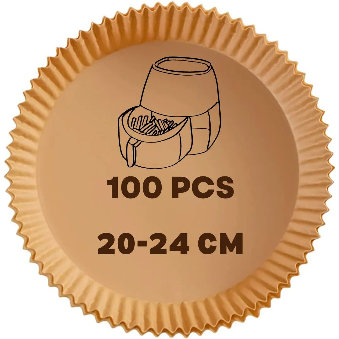 Papier Cuisson Air Fryer - 20cm Rond (50pcs) - SQES