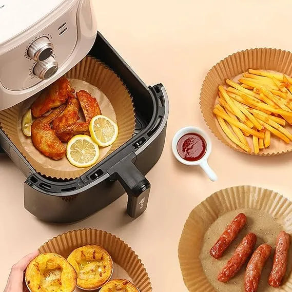 Papier Cuisson Air Fryer - 20cm Rond (50pcs) - SQES