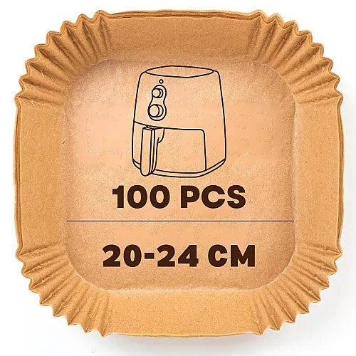 Papier Cuisson Air Fryer - 17cm Carrée (40pcs) - SQES