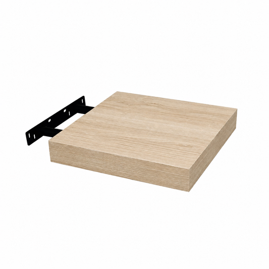 Étagère Murale Flottante en Bois 35x30cm – Chêne Blanchi