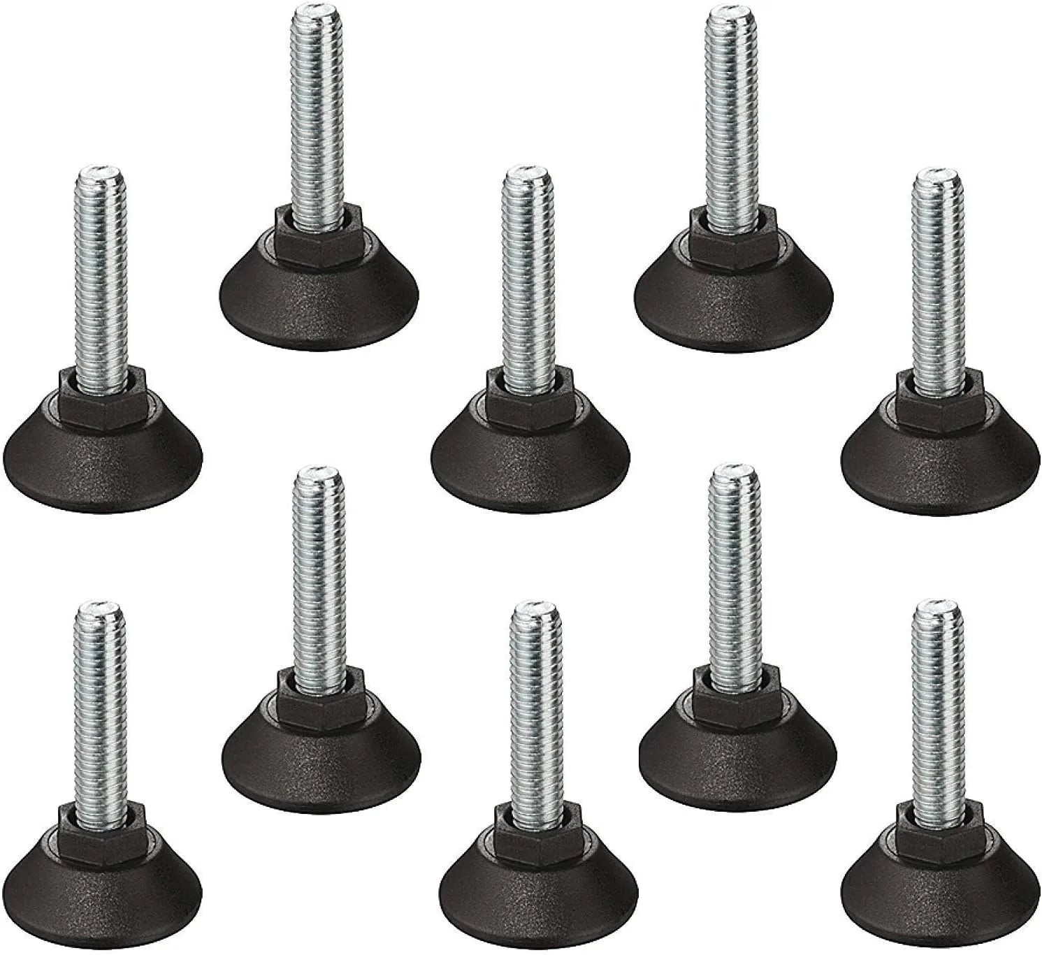 Patins de pieds réglables en hauteur, base en plastique - Lot 12pcs - SQES