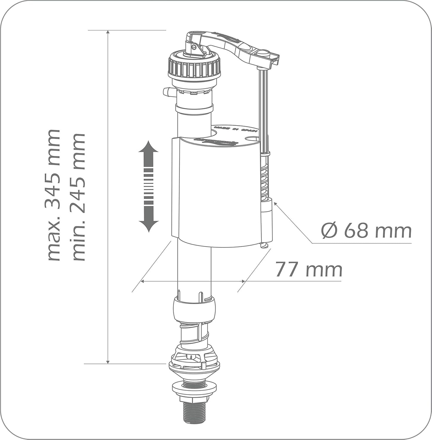 Flotteur Chasse d'Eau Bas Silencieux IDROLS 202