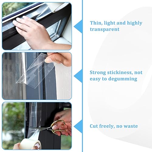 Ruban d'Étanchéité Transparent pour Fenêtre 10m x 5cm