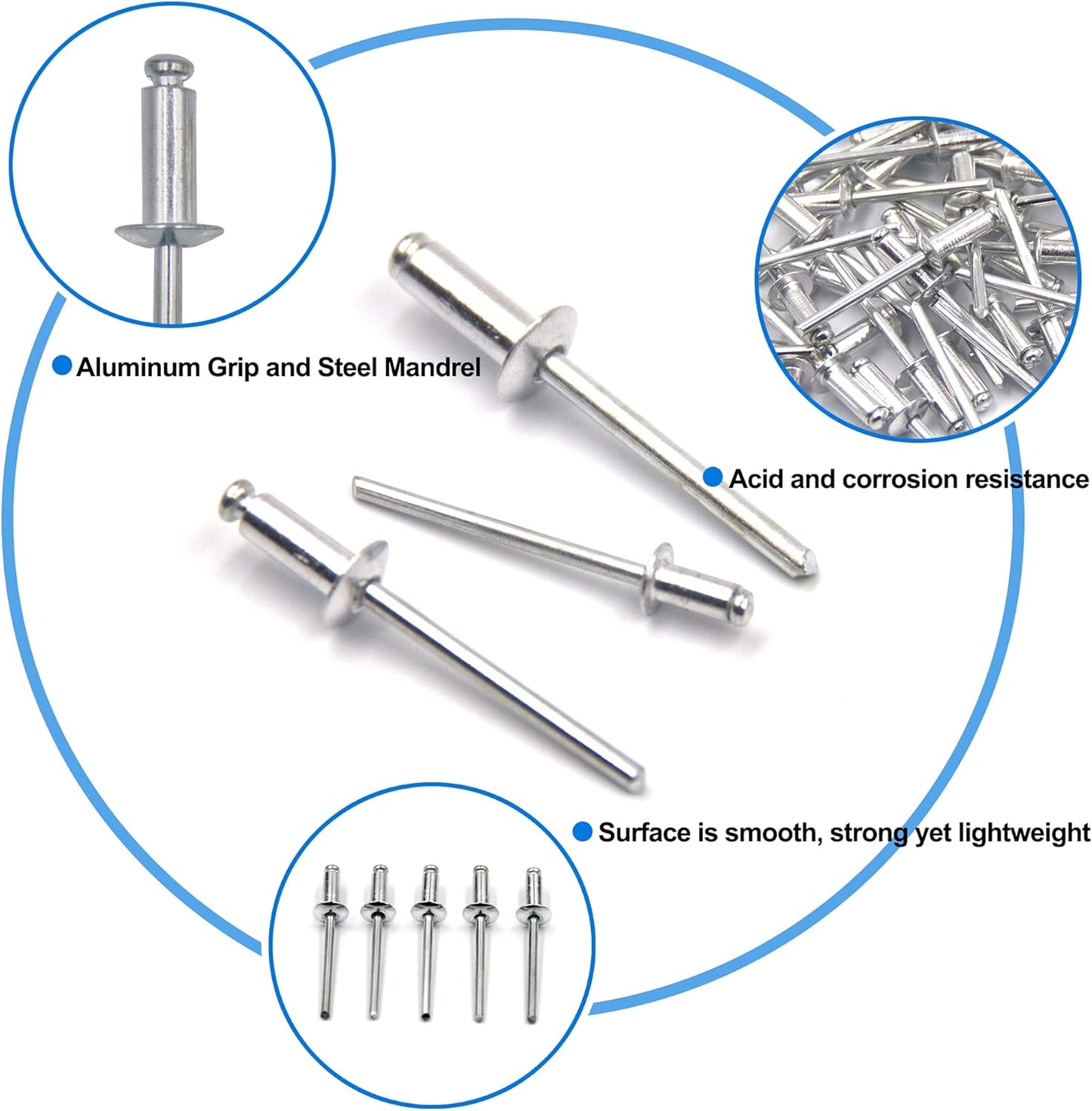 Rivet Pop Aluminium GK 8x3mm - 1000pcs