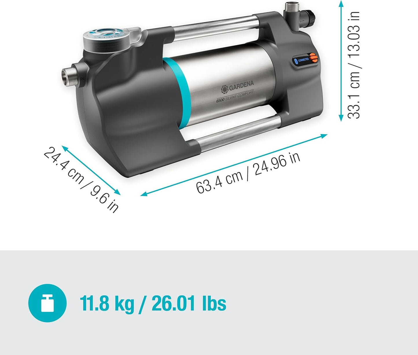 Pompe d'Arrosage de Surface 6500 SILENTCOMFORT GARDENA — Réf. 9059-20