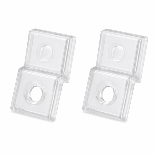 Patte à glass transparente rectangulaire AYTUG RF161 - 24 pièces