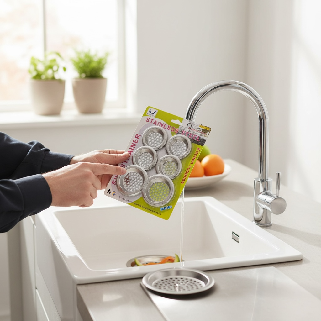 Filtre Grille Bonde pour Évier Lavabo Baignoire en Acier Inoxydable - Lot de 6