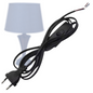 Cable d’alimentation pour veilleuse avec interrupteur long 1,5m noir