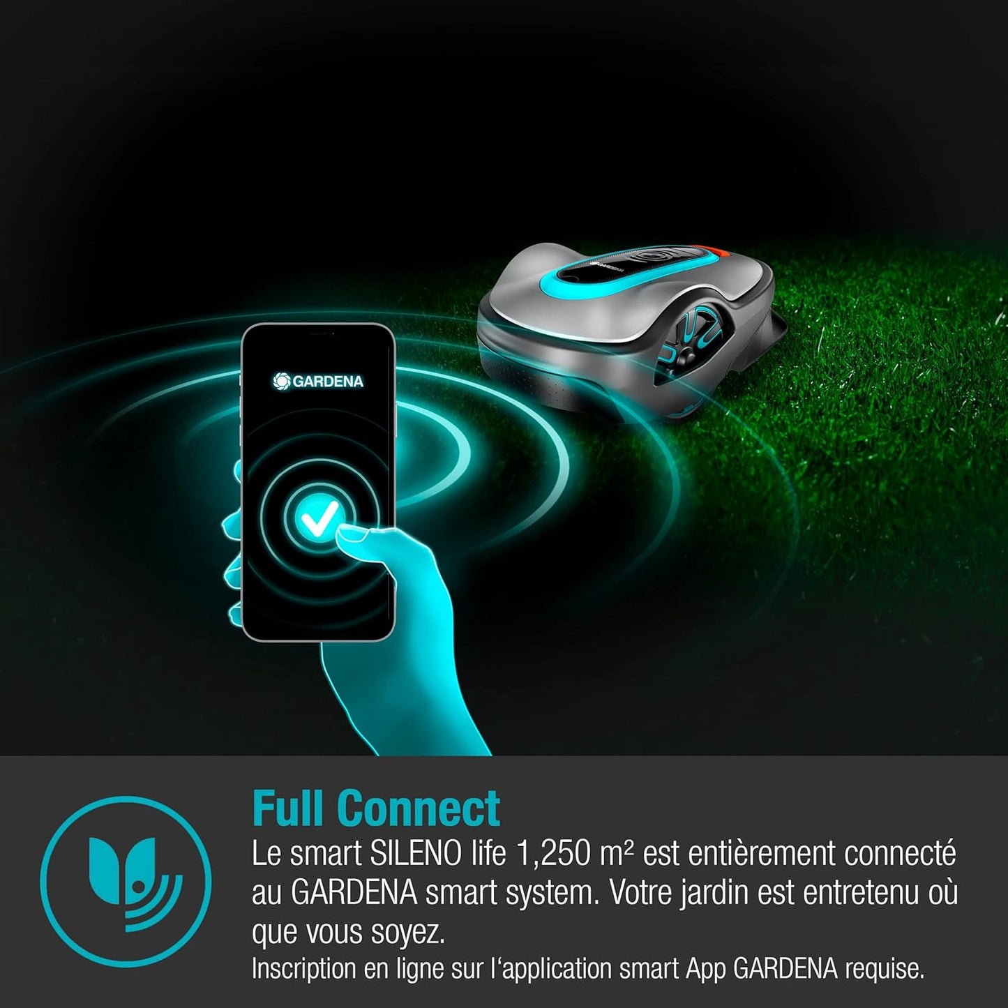 Tondeuse Robot Smart SILENO max 1500m² GARDENA — Réf. 19903-24