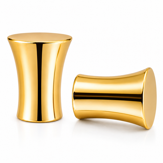 embout aluminium NOVA DN25 or brillant, lot 2 pcs, design élégant, SQES