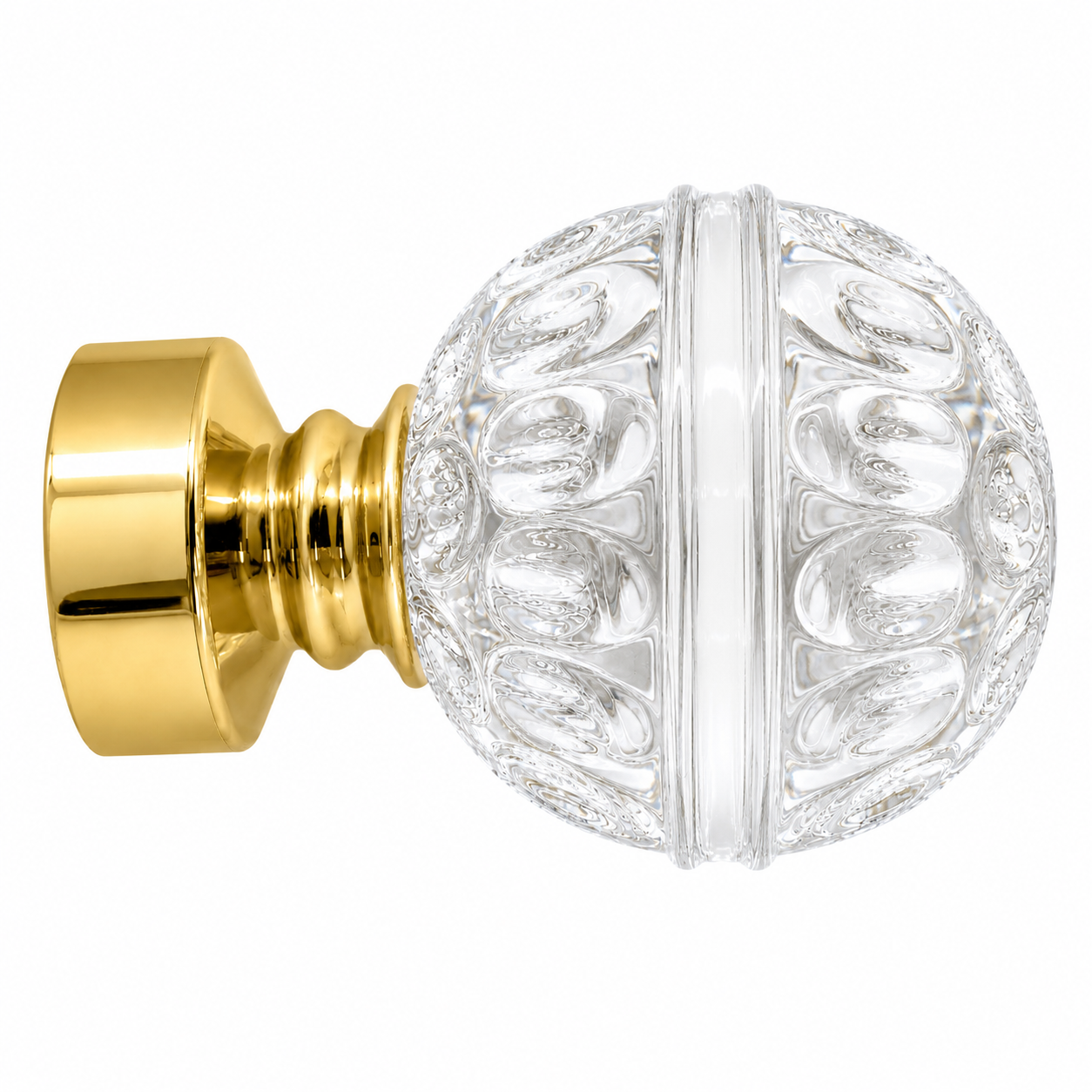 Embout décoratif CRISTAL-ALURE pour tringles à rideaux ALU 25mm sqes tunisie
