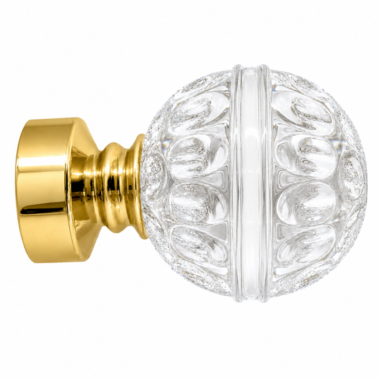 Embout décoratif CRISTAL-ALURE pour tringles à rideaux ALU 25mm sqes tunisie