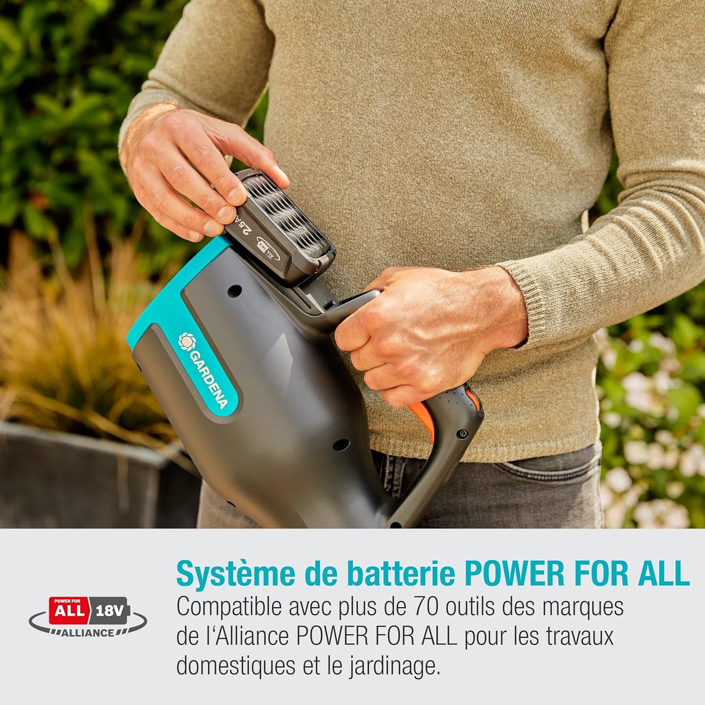 Souffleur à Batterie PowerJet 18V P4A Prêt à l'Emploi GARDENA — Réf. 14890-20
