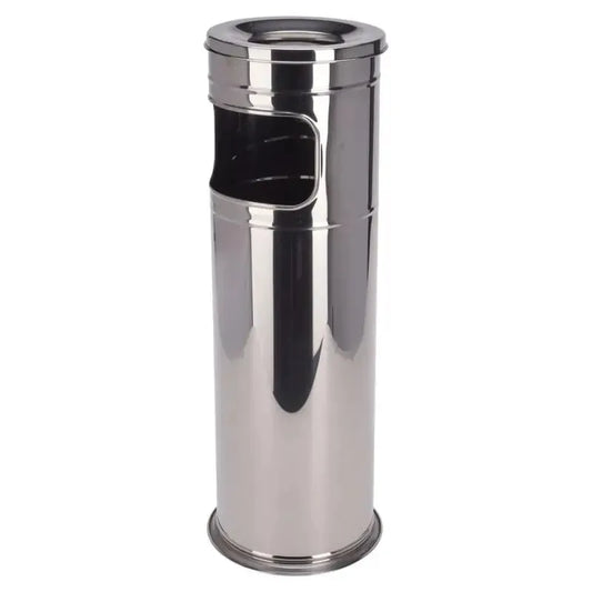 Poubelle sur pied avec cendrier en inox 18l - SQES