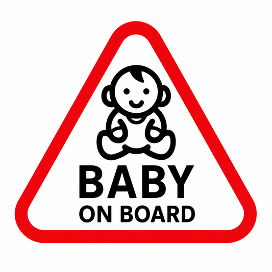 Autocollant Baby On Board – Design Triangulaire Haute Visibilité