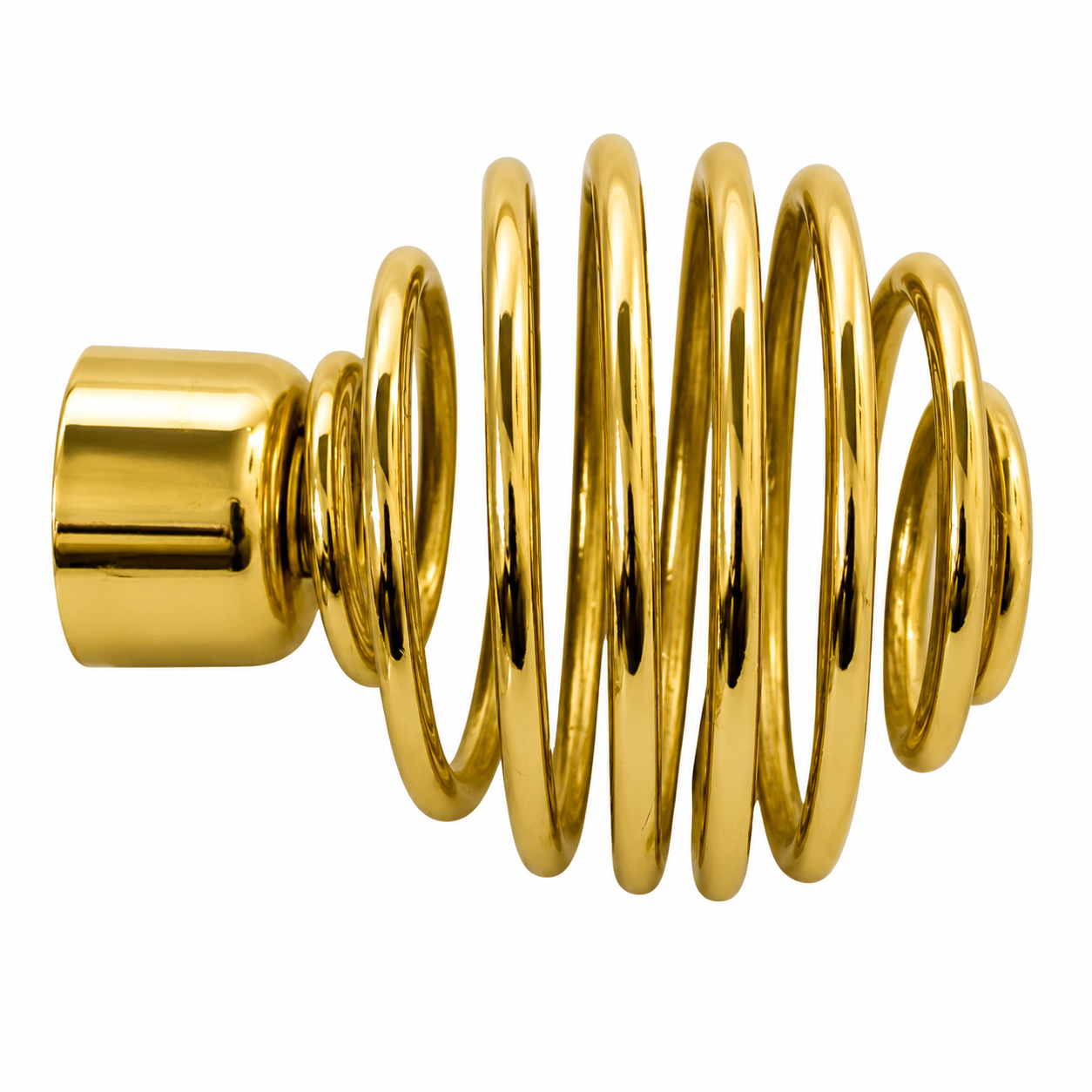 embout spirale BOULING DN25 or brillant, vue latérale, finition premium