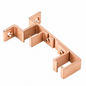 Support Mural DOUBLE Pour Rail à Rideaux Aluminium Or Rosé Brillant – Lot 2 pcs