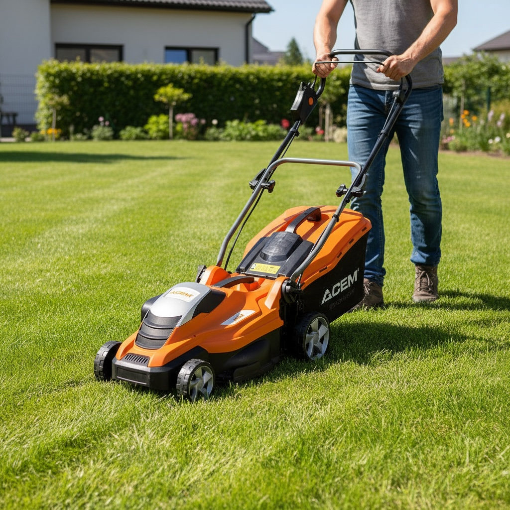 Tondeuse Électrique ACEM 1600W Induction Silencieuse - Coupe 38cm Pro