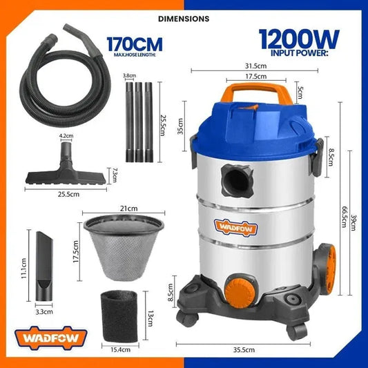 Aspirateur eau et poussière - 30L - 1200W - SQES