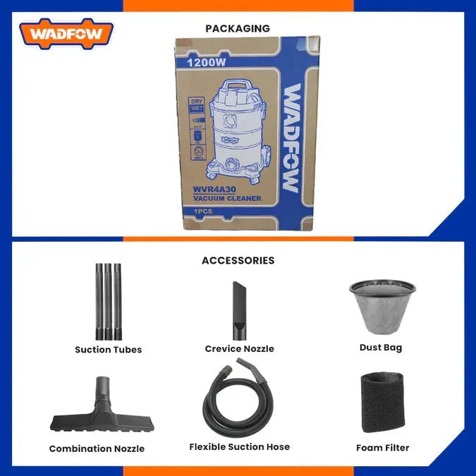 Aspirateur eau et poussière - 30L - 1200W - SQES