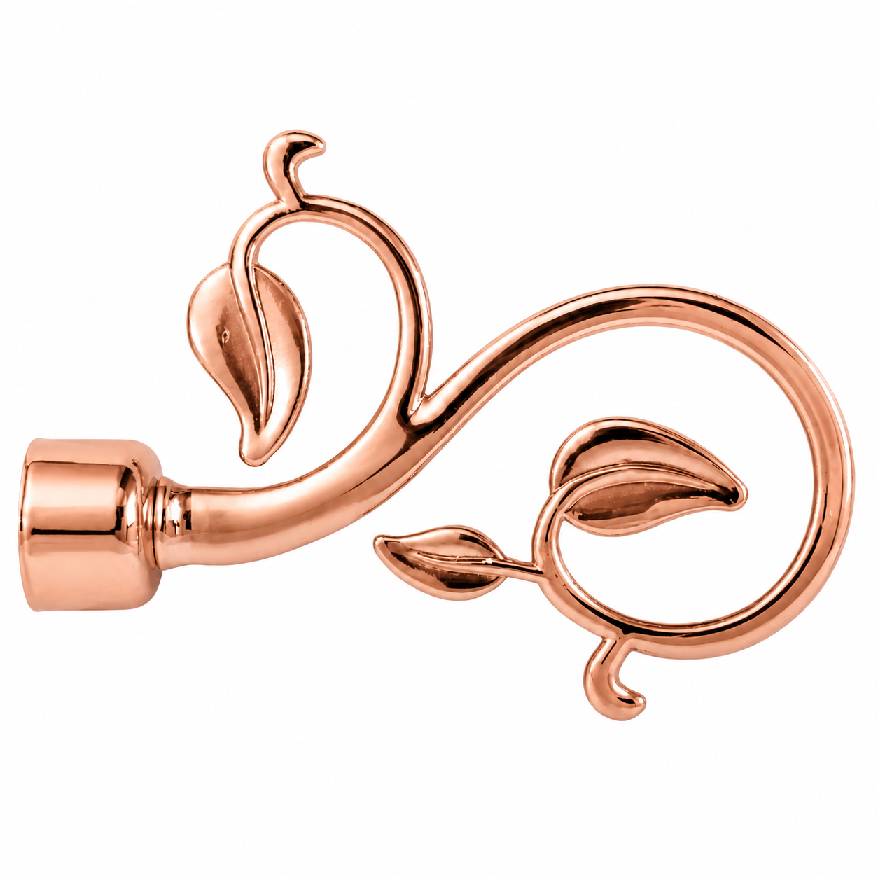 Embout VEGA DN25 Argenté Brillant Feuillage Tringle Rideaux Mise en Situation – SQES Tunisie
